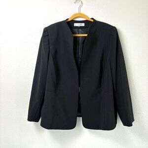 Tahari Arthur S Levine Blazer Womens Plus 20W Black Slide Closure Jacket Capsule